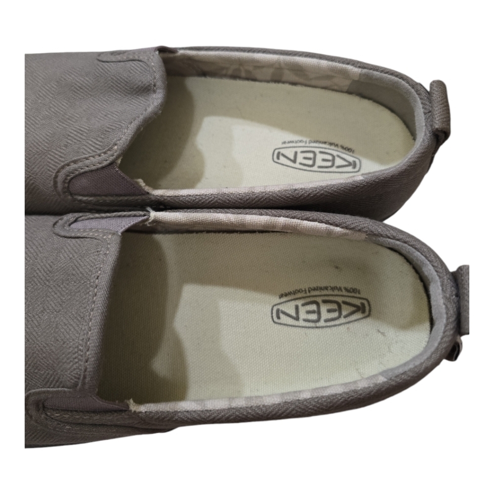 Keen Elsa Canvas Slip-On Shoes 9.5 Beige Tan Outdoor Comfort Cushion - Picture 4 of 7